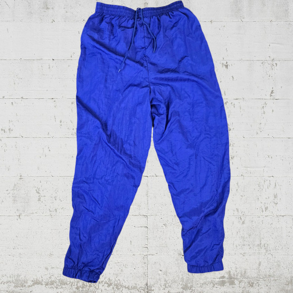 90s Vintage Colorblock Track Set Y2K Blue White Windbreaker Joggers Size Medium - Picture 14 of 16